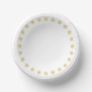 Golden teardrops paper plate