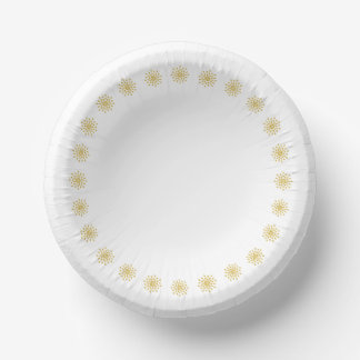 Golden teardrops paper plate