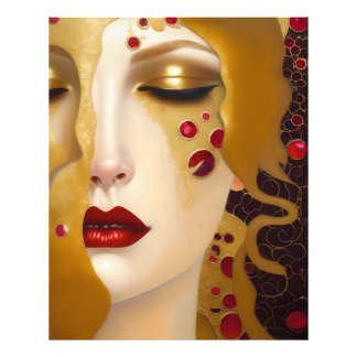 Golden Tears (Freya's Heartache) with red rubies Photo Print