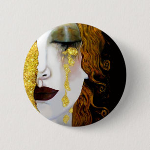 Golden Tears, Gustav Klimt 6 Cm Round Badge