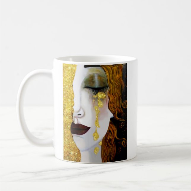 Golden Tears, Gustav Klimt  Coffee Mug (Left)