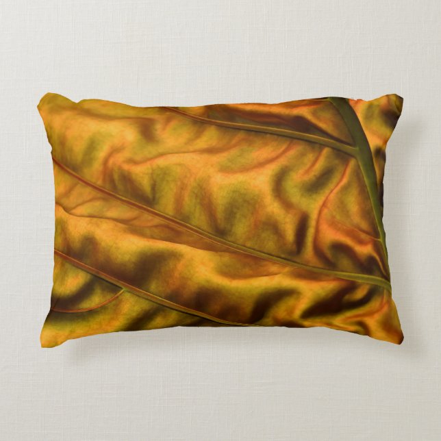 Golden textile decorative cushion (Front)