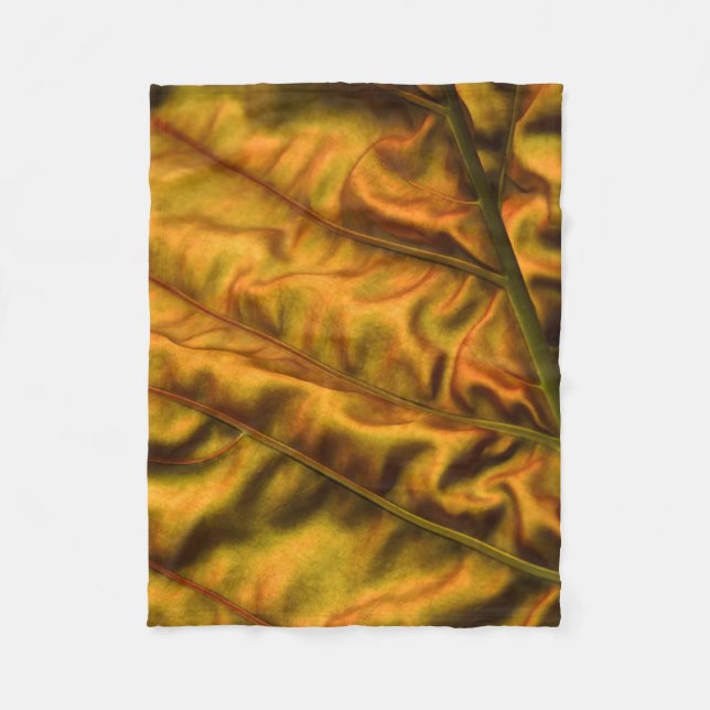 Golden textile fleece blanket (Front)