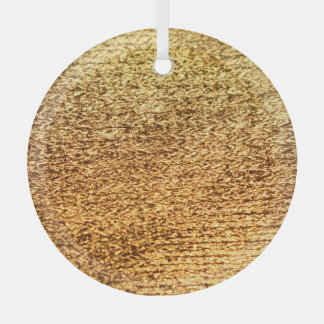 Golden textile: glamourous macro background. glass tree decoration
