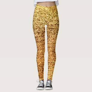 Golden textile: glamourous macro background. leggings
