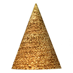 Golden textile: glamourous macro background. party hat