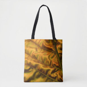 Golden textile tote bag