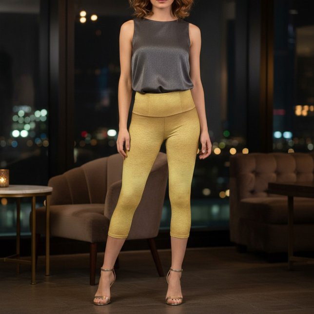 golden texture capri leggings (Creator Uploaded)
