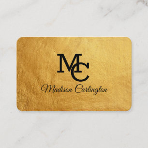Golden Texture Fancy Modern Business Card