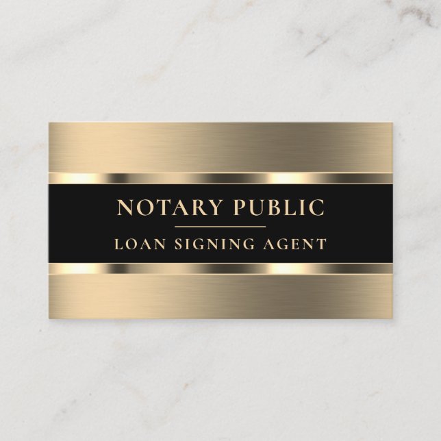Golden texture style elegant  business card (Front)