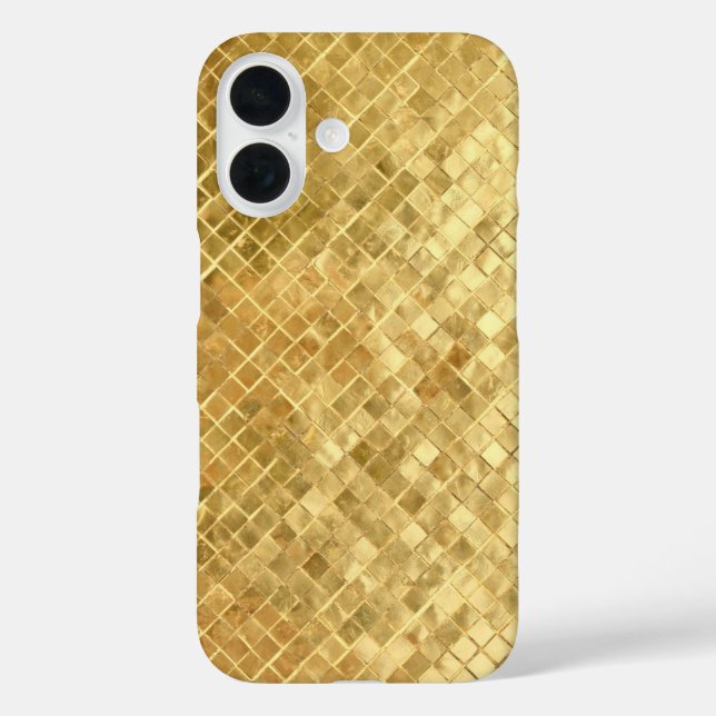 Golden Textured Tile Case-Mate iPhone Case (Back)
