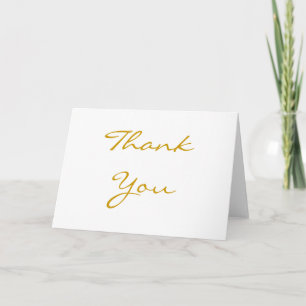 Golden Thank You Card