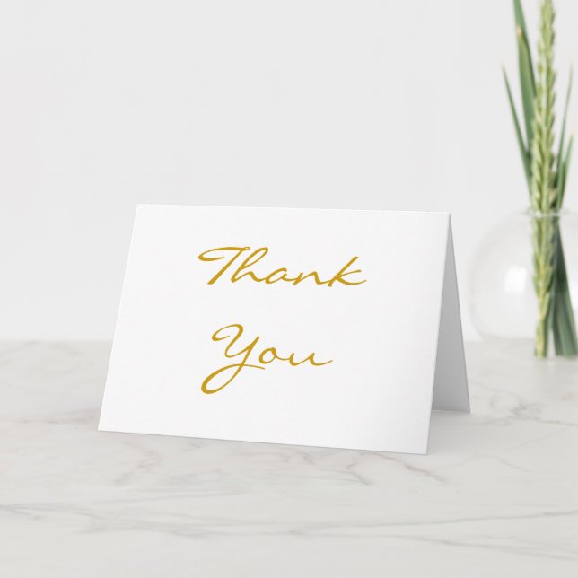 Golden Thank You Card (Front)