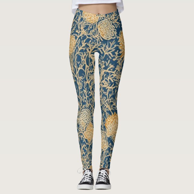 Golden Thistle Tangle - Leggings (Front)
