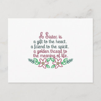 Golden Thread Sister Postcard