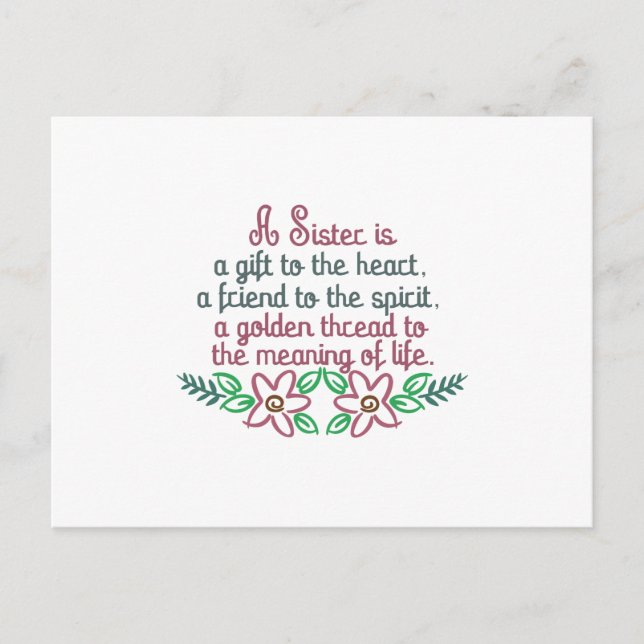 Golden Thread Sister Postcard (Front)