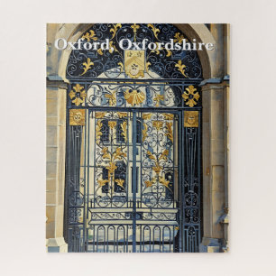 Golden Threshold – Ornate Gate in Oxford Jigsaw Puzzle