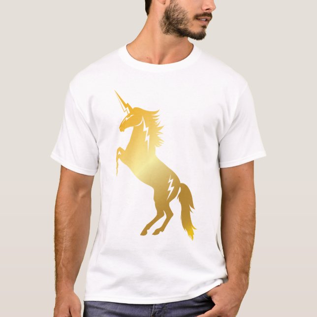 Golden Thundercorn Rearing T-Shirt (Front)