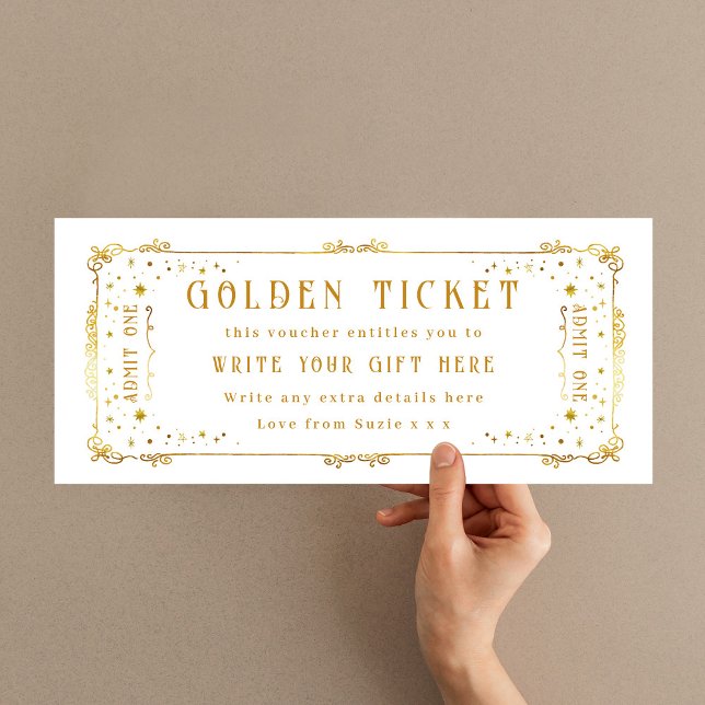 Golden Ticket Birthday Voucher Ticket (Creator Uploaded)