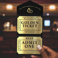 Golden Ticket Black & Gold Wedding