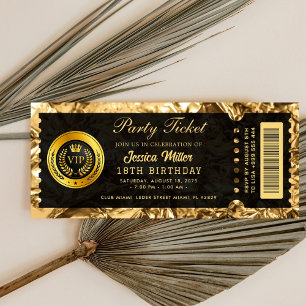 golden ticket invitations