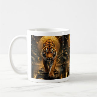 Golden Tiger Luxury Wildlife Art Coffee Mug