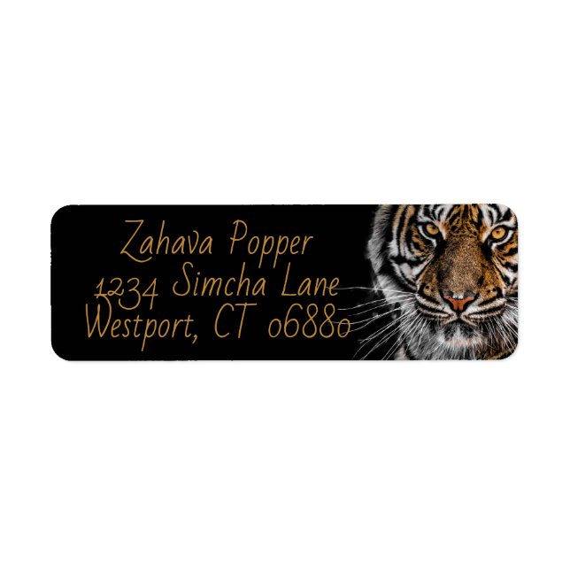 Golden Tiger Return Address Labels (Front)