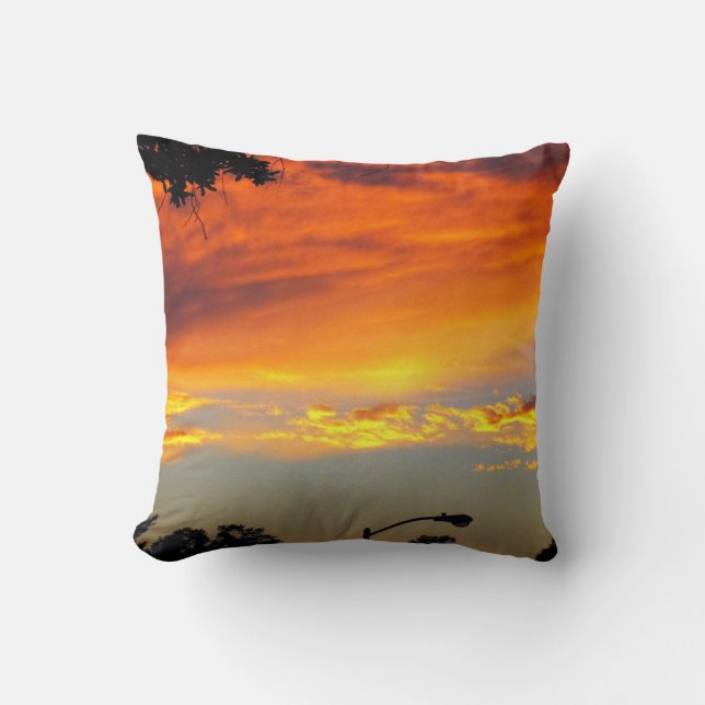 "Golden Time of Day" - Throw Pillow (Front)