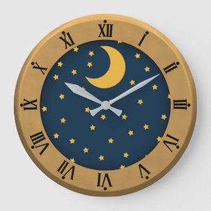 Golden Time Starry Sky Large Clock