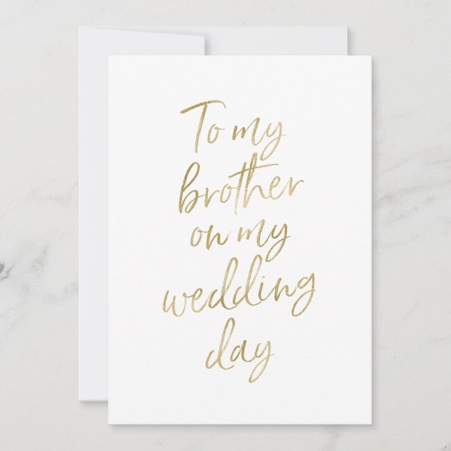 Golden "To my brother on my wedding day" (Front)
