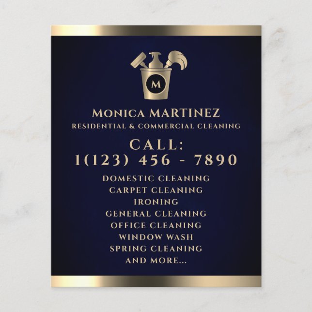 Golden tone black with logo flyer (Front)