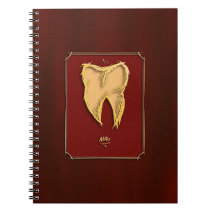 Golden Tooth Dentist Dental Assistant Elegant Gift Notebook