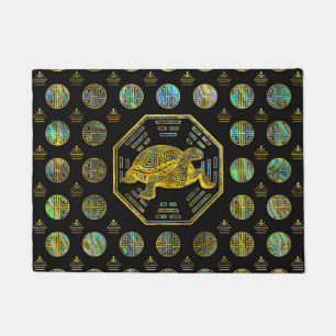 Golden Tortoise / Turtle Feng Shui Abalone Shell Doormat