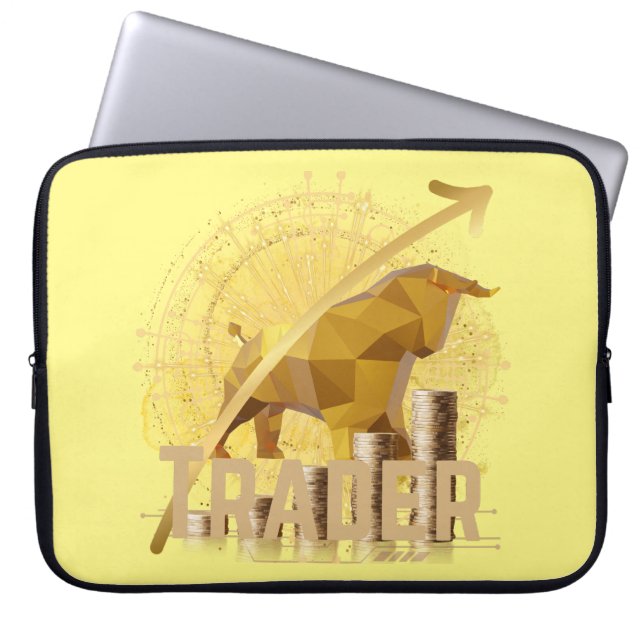 Golden Trader Laptop Sleeve (Front)