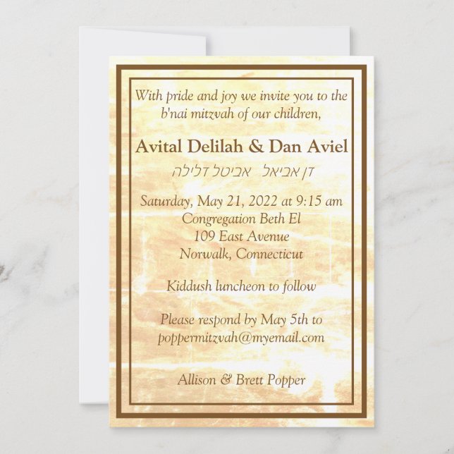 Golden Traditions Invitation (Front)