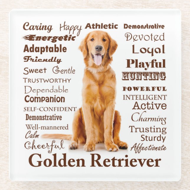 Golden Traits Glass Coaster (Front)