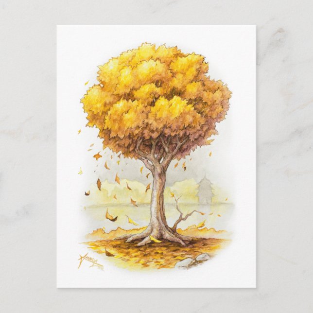 Golden Tranquility Postcard (Front)