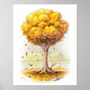 Golden Tranquillity Poster