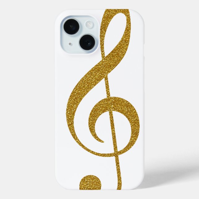 Golden Treble Clef Musical Note Case-Mate iPhone Case (Back)