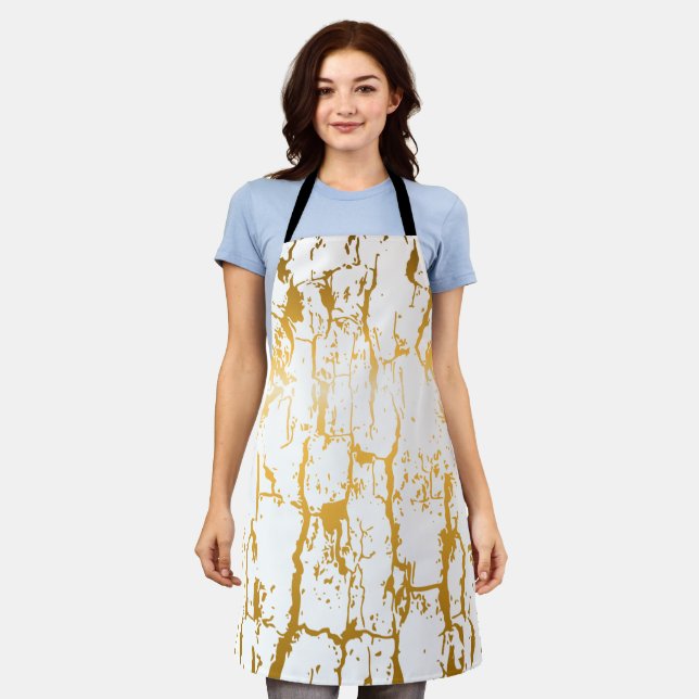 Golden Tree Bark Cracks Apron (Worn)
