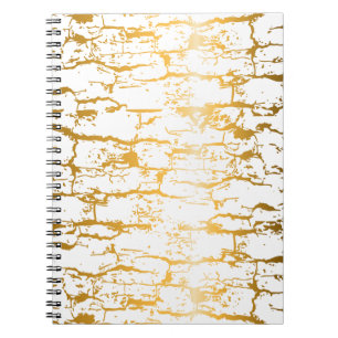 Golden Tree Bark Cracks Notebook