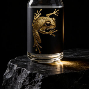 Golden Tree Frog Artistic Graphic Soda Can Glass