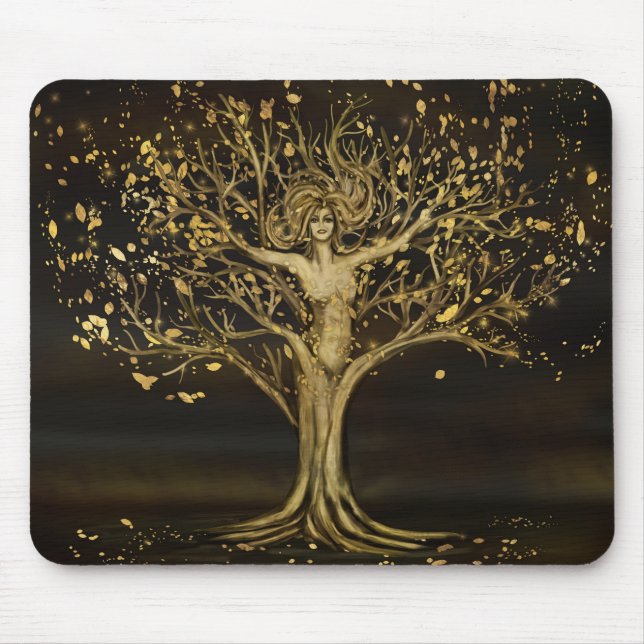 Golden Tree Goddess Mouse Pad (Front)