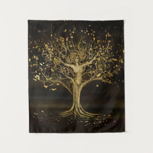 Golden Tree Goddess Tapestry