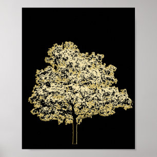 Golden Tree Nature Original art Poster