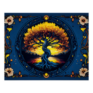 Golden Tree Of Balance Poster