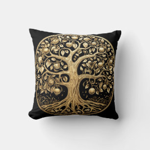 Golden Tree of Life Cushion