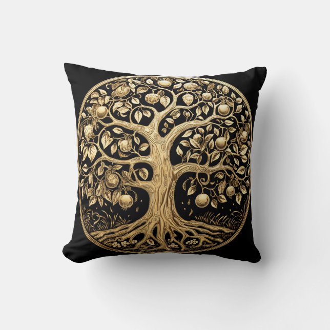 Golden Tree of Life Cushion (Front)