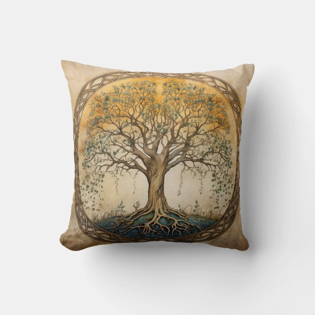Golden Tree of Life Cushion (Front)
