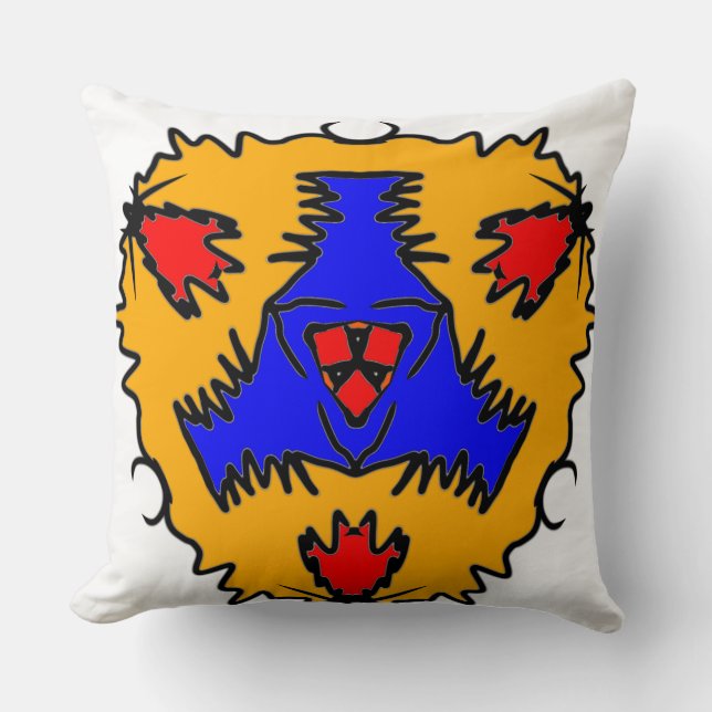 Golden Tribal Mandala Cushion (Front)